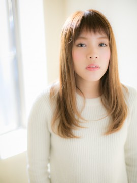 Cuore さらさら ストレート 短めバングｂ ヘアスタイル 新松戸駅から4分の美容室 美容院 Cuore新松戸